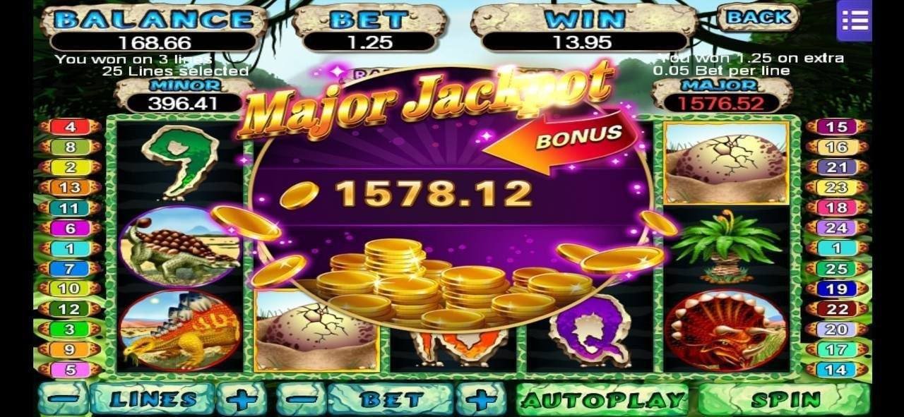 Layar berisi permainan slot online di badak99 dengan grafis neon merah